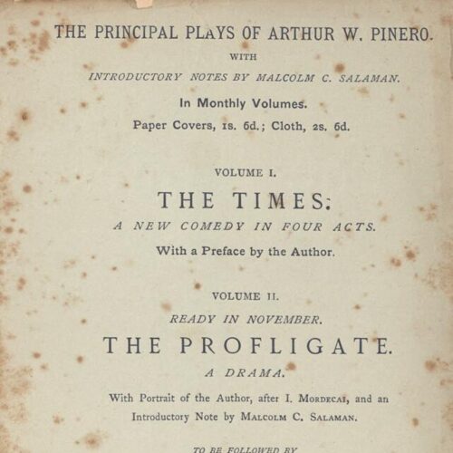 15.5 x 11.5 cm; 7 s.p. + 192 p., price of the book “Price 1-6 or in cloth, 2-6” on the front cover, other titles of the p